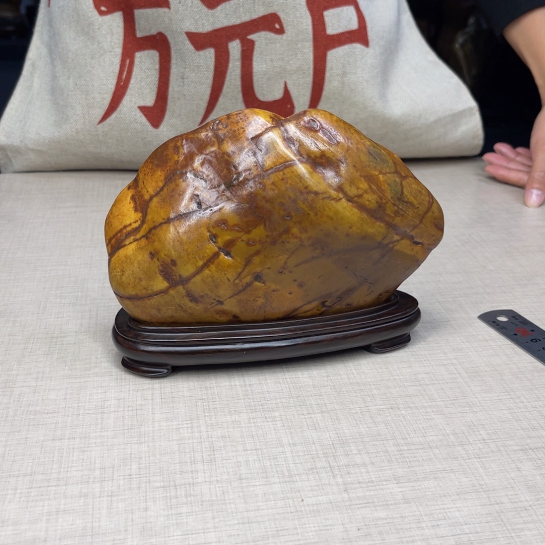 石材广西大化彩玉石配底座