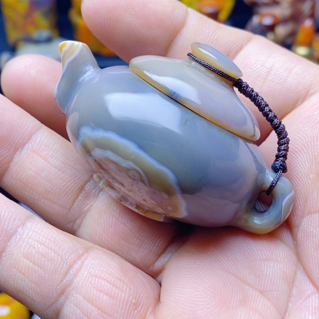 随***处玛瑙/玉髓未镶嵌手把件