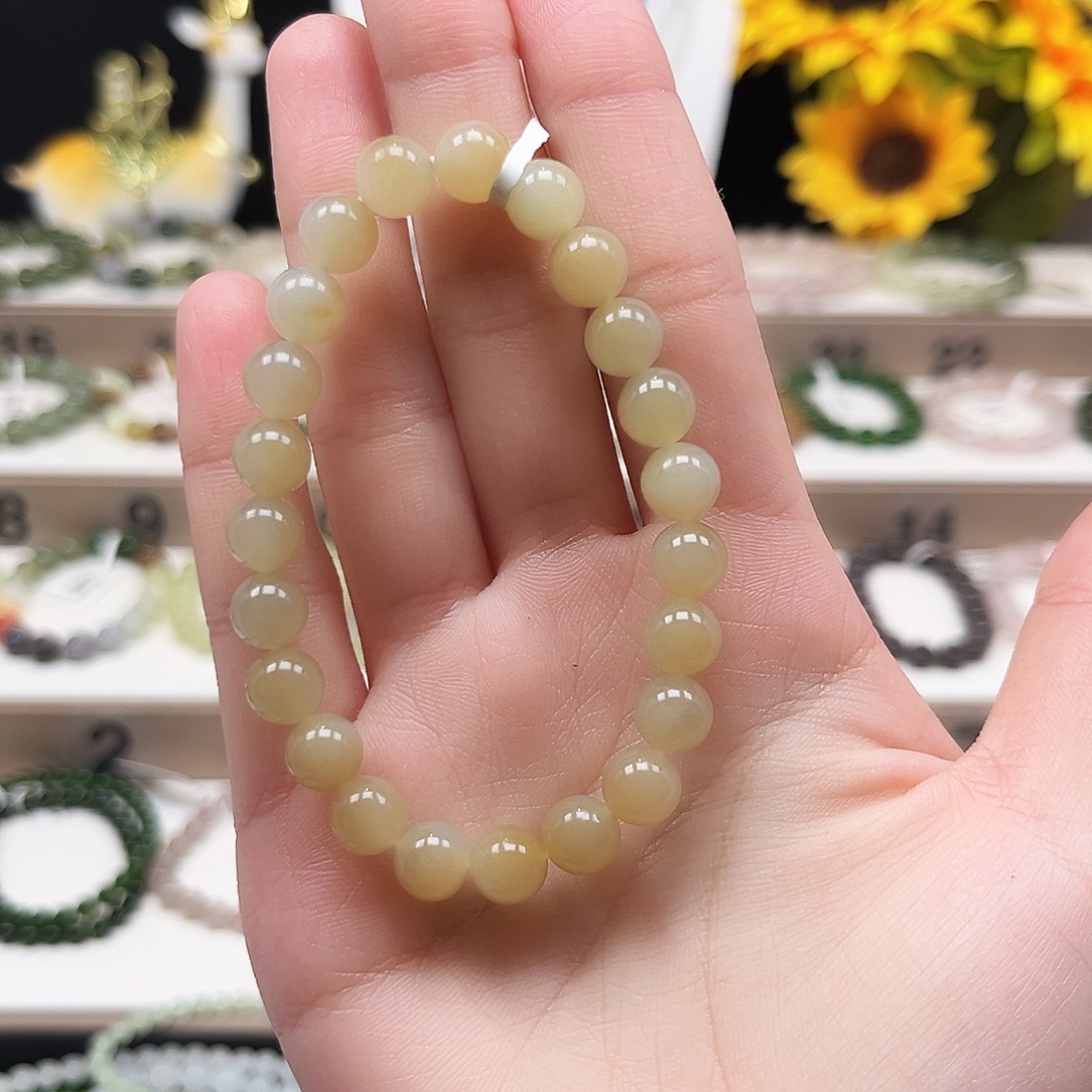 紫***开和田玉未镶嵌手链