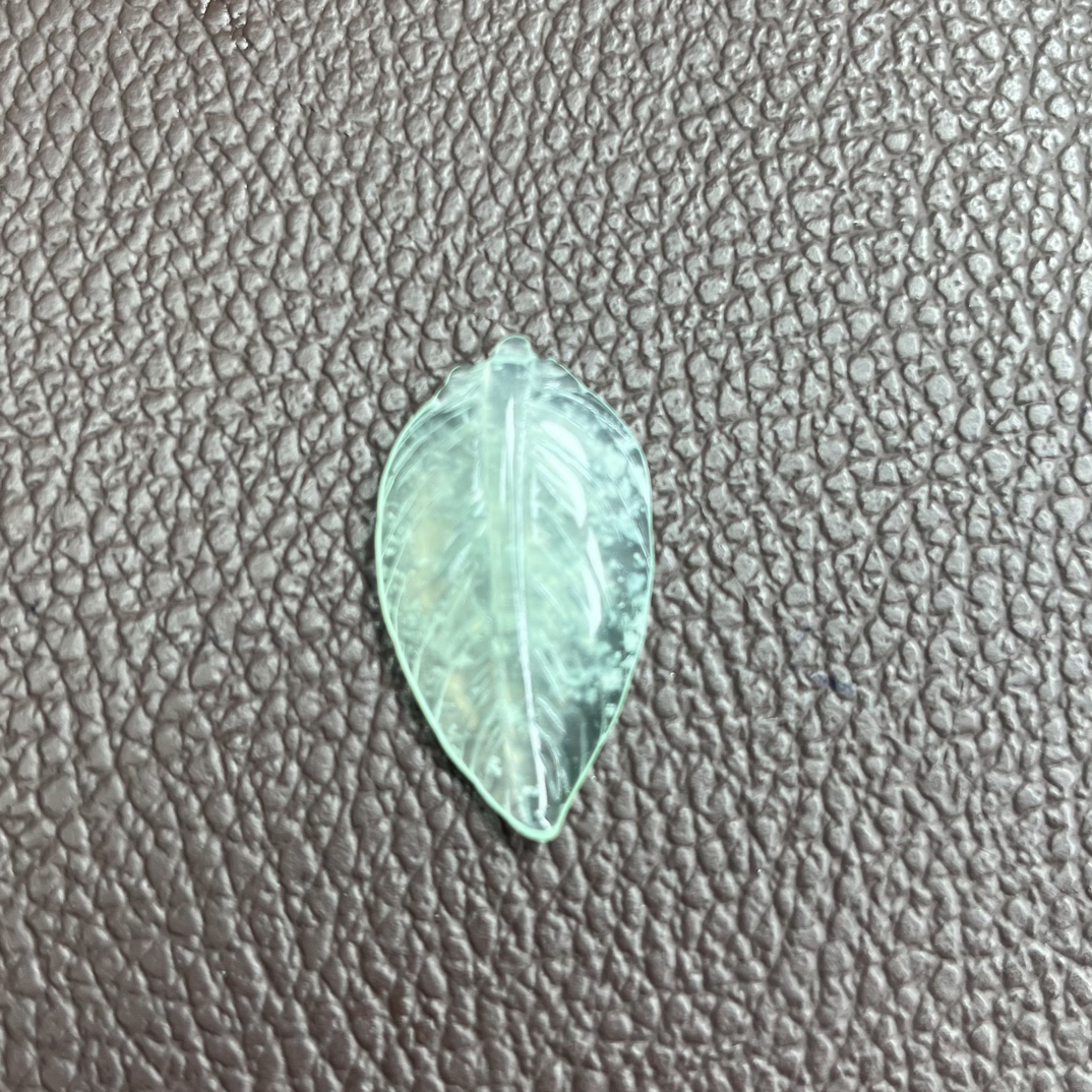 天然岫玉天青冻暴风雪羽毛