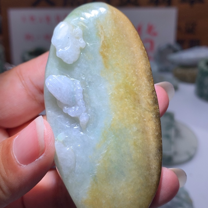 翡翠未镶嵌颈饰保真天然A货翡翠