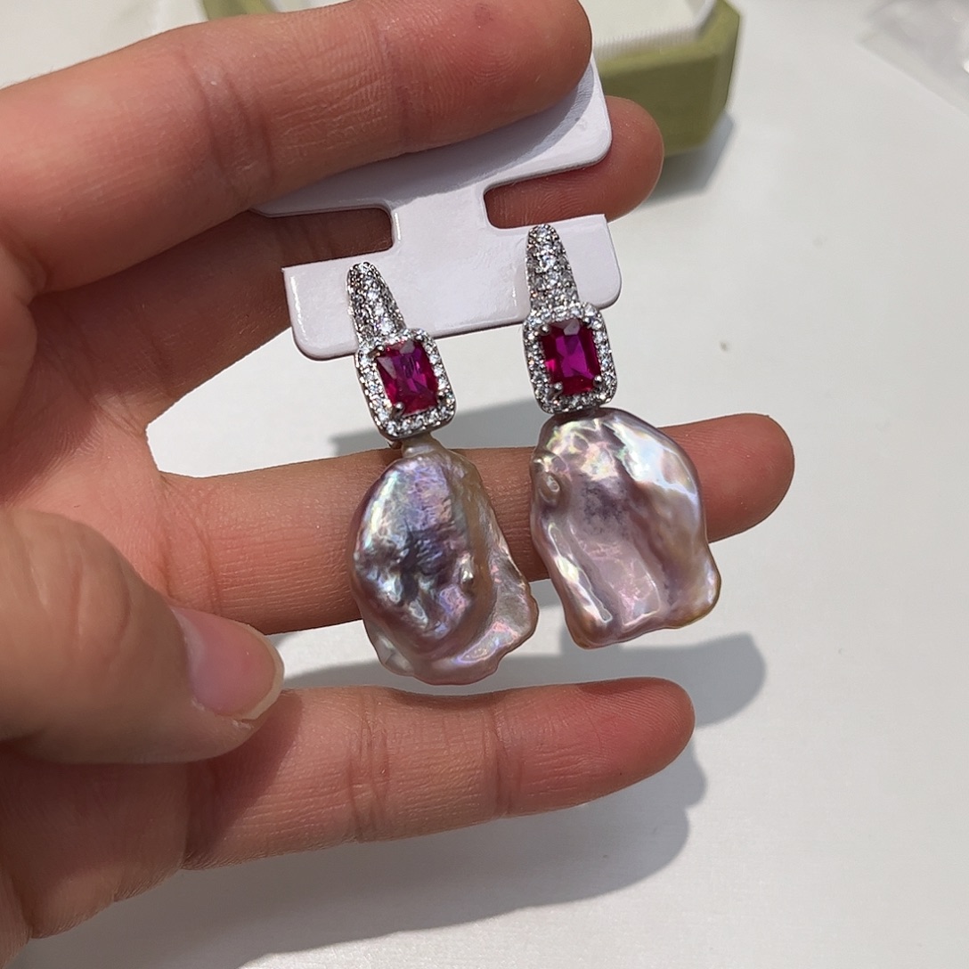 耳饰合金淡水珍珠