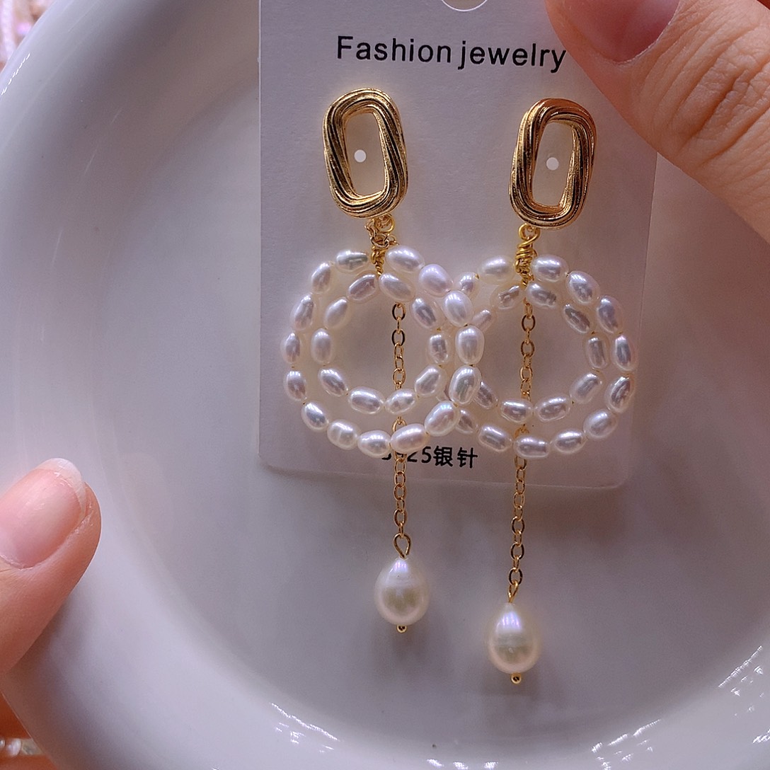 未镶嵌淡水珍珠耳饰耳环
