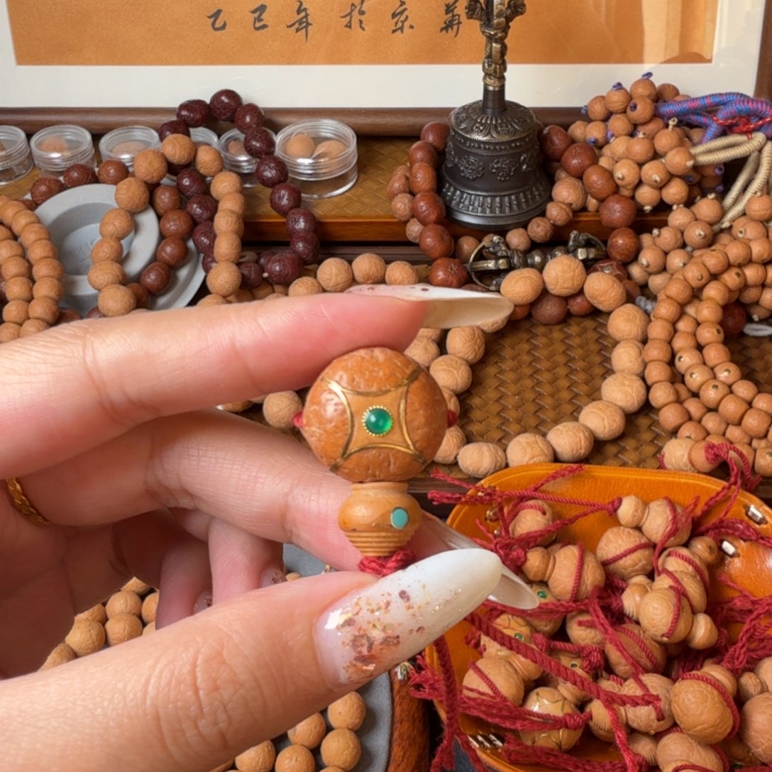 吹***风凤眼菩提把件麒麟眼