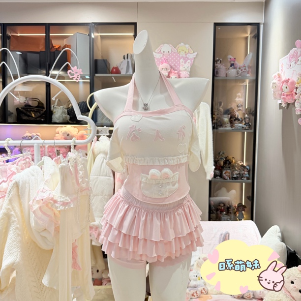 【元气喵】手作系列默认微瑕 日系萌妹 可爱上衣（E23）