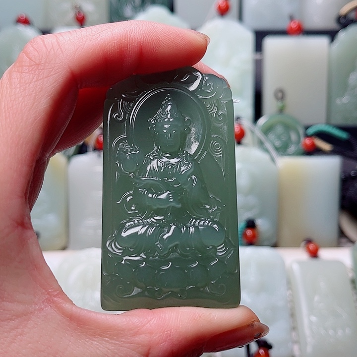 ๓***"和田玉未镶嵌挂件