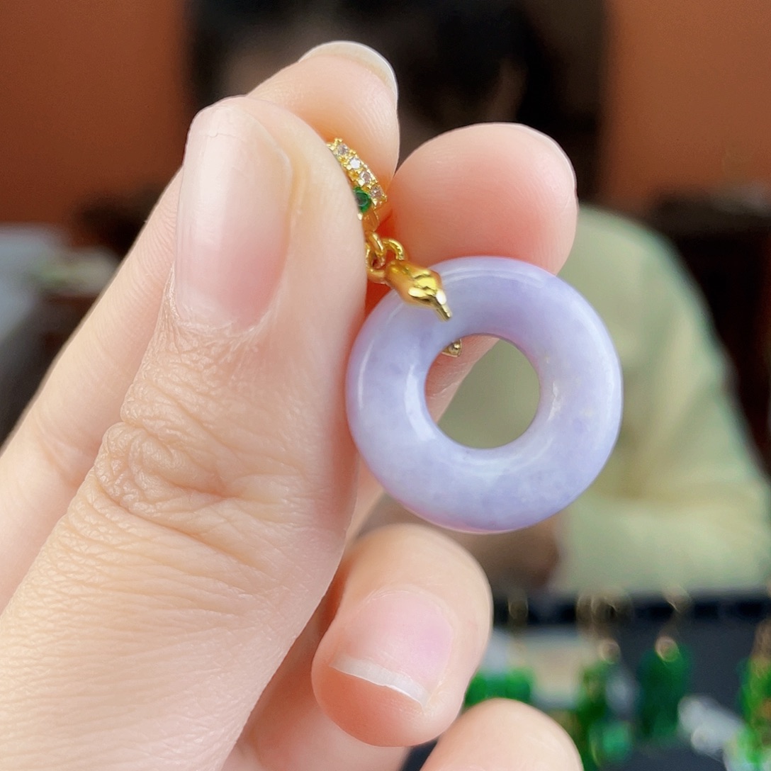 翡翠未镶嵌耳饰饰品