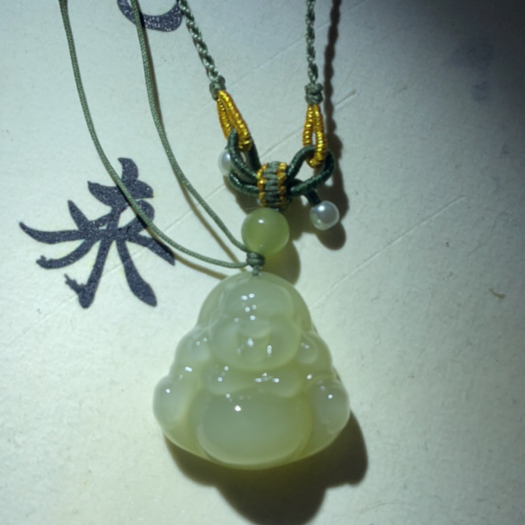 保真天然25和田玉佛公吊坠弥勒佛玉坠（多样性发货拍一发一）