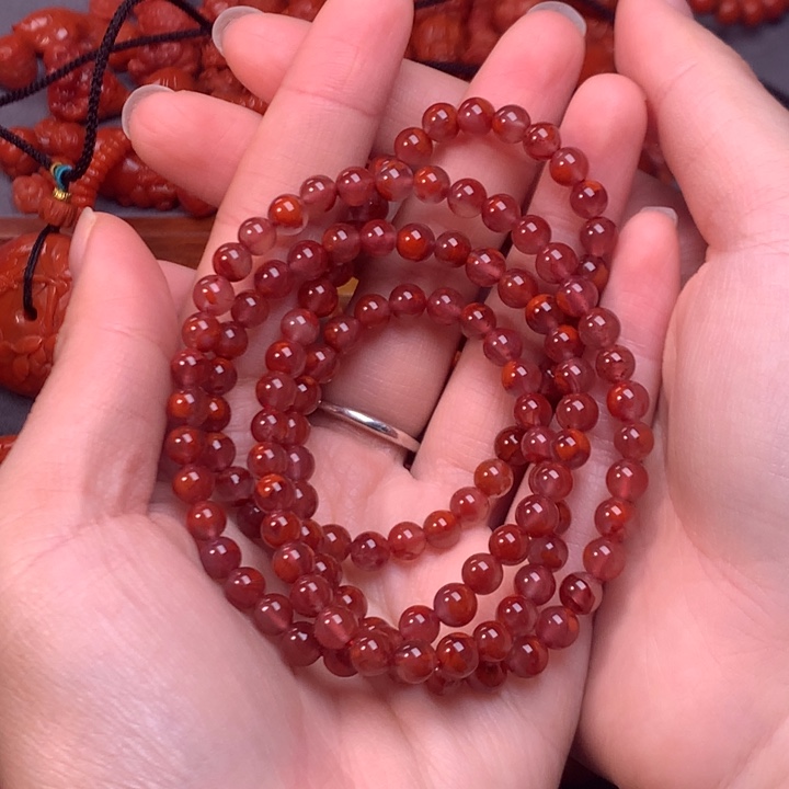 【闪购商品】未镶嵌配饰卡5m m南红玛瑙