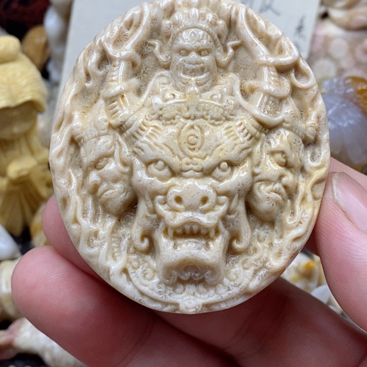 颈饰未镶嵌硅化珊瑚（珊瑚玉）