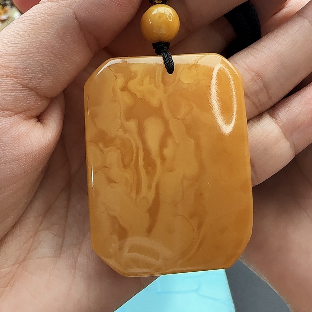琥珀颈饰未镶嵌吊坠
