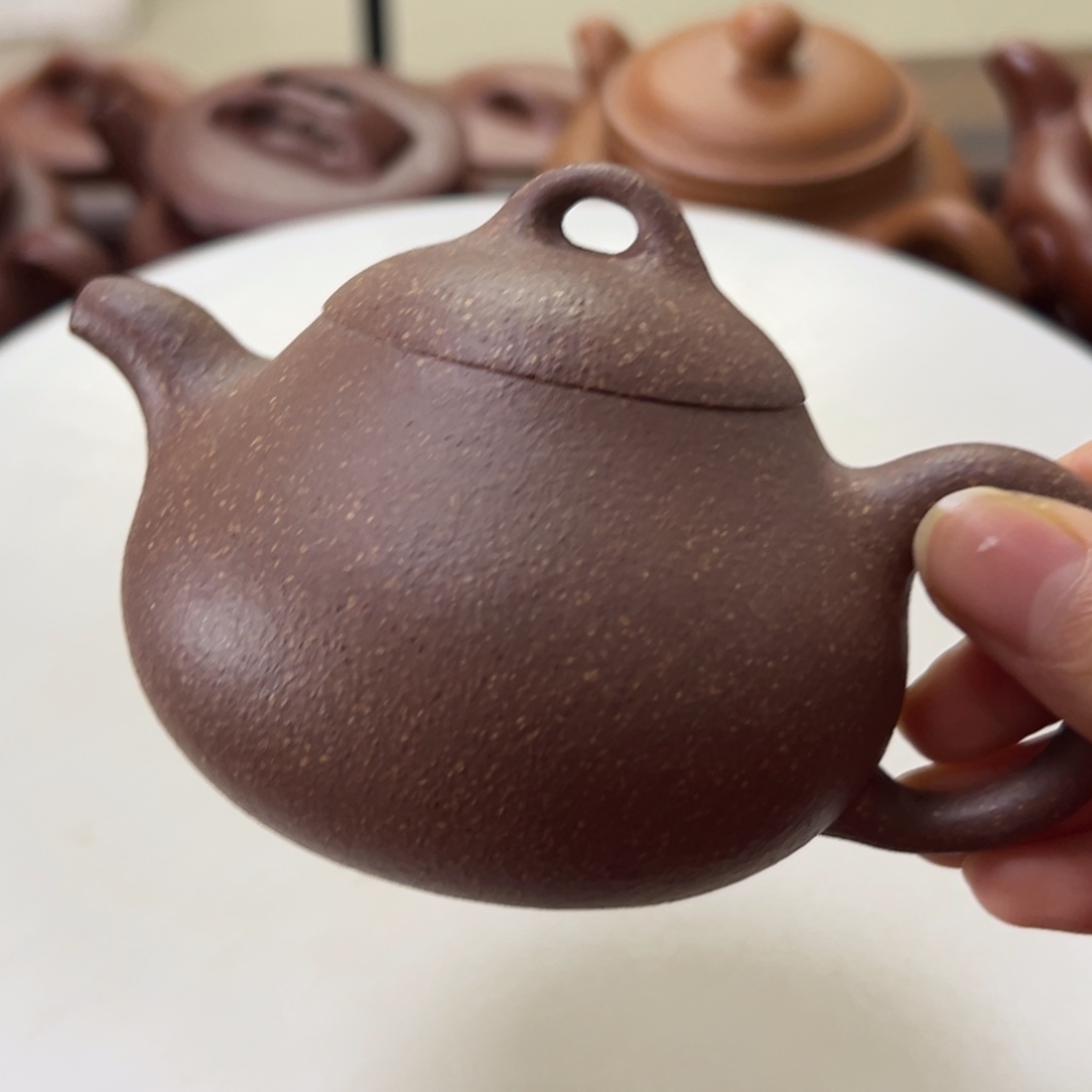 鱼***忆紫砂茶壶五彩段泥单壶150