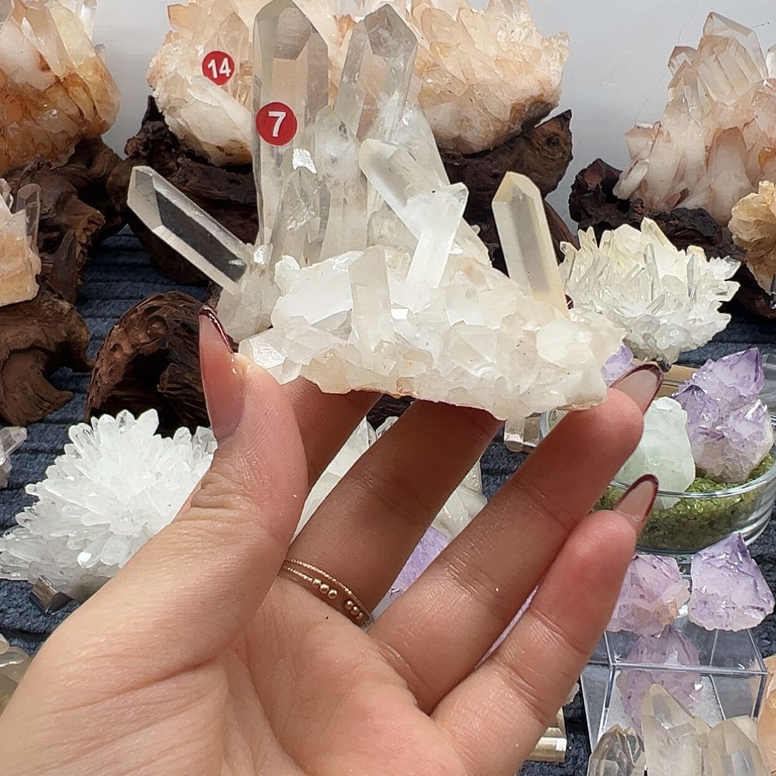 红***膀水晶银S925镶嵌珠宝半成品