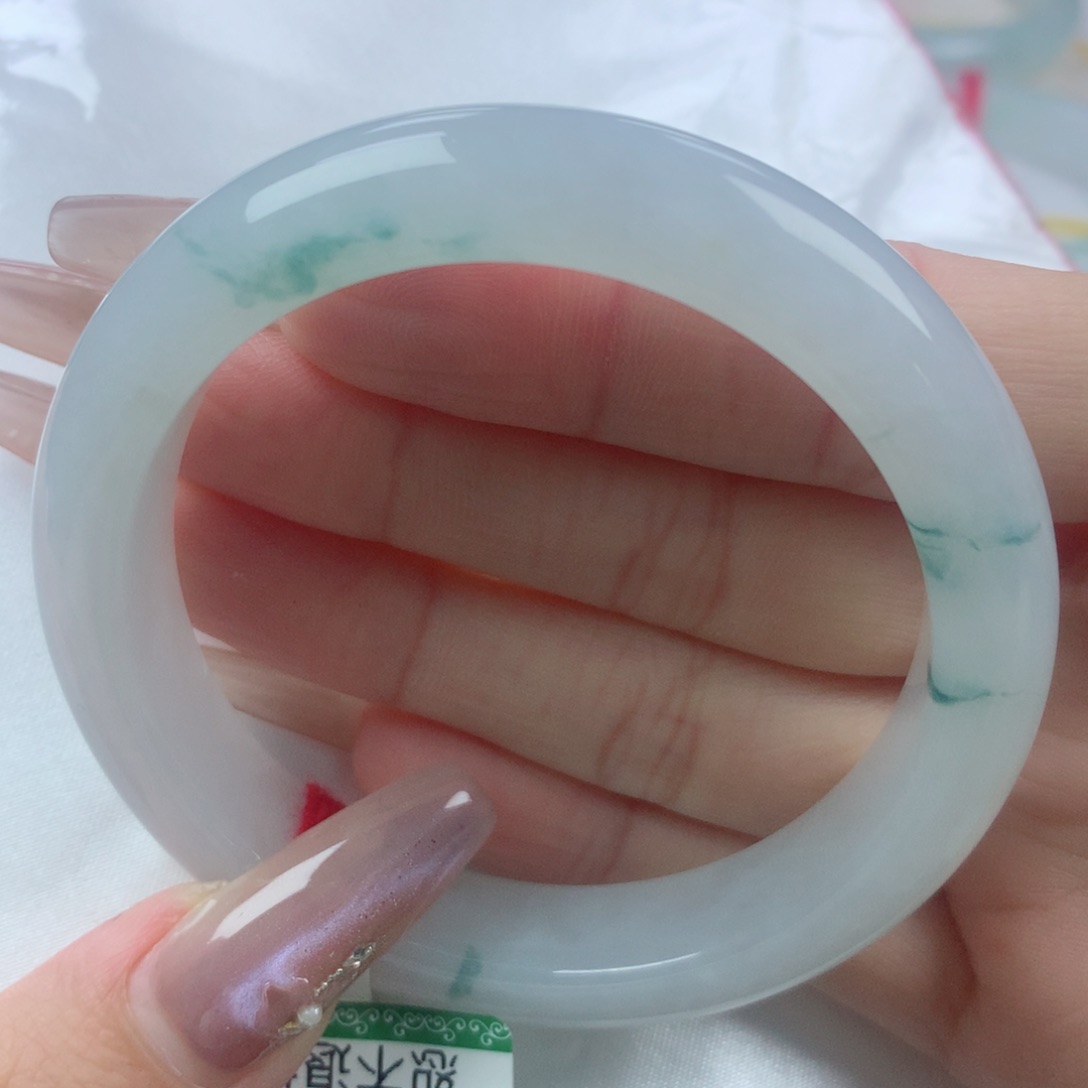 未镶嵌手镯翡翠缅甸天然翡翠A货53.7