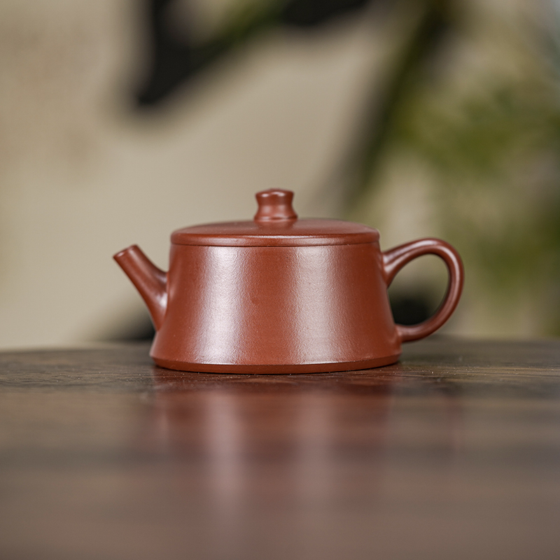 【云柱】原矿红皮龙 140cc 手工制作 内推孔 宜兴紫砂壶