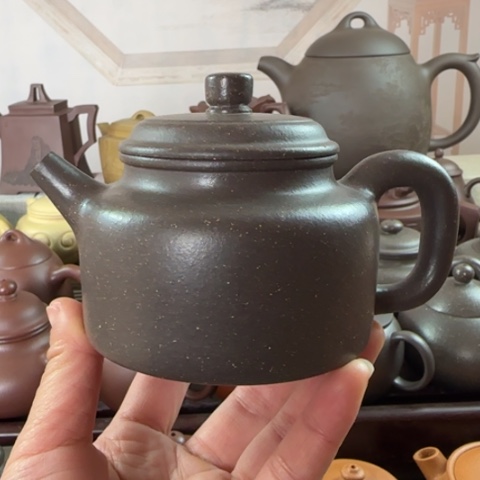 紫砂茶壶梨皮天青240c c