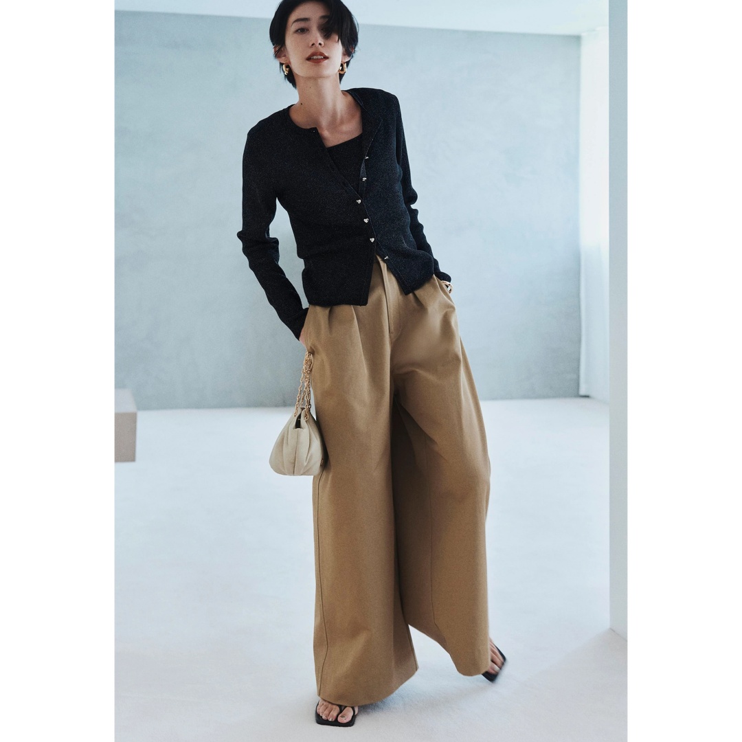 【Montendre】  秋季新款 A 气质时尚精致优雅斜纹棉布裤