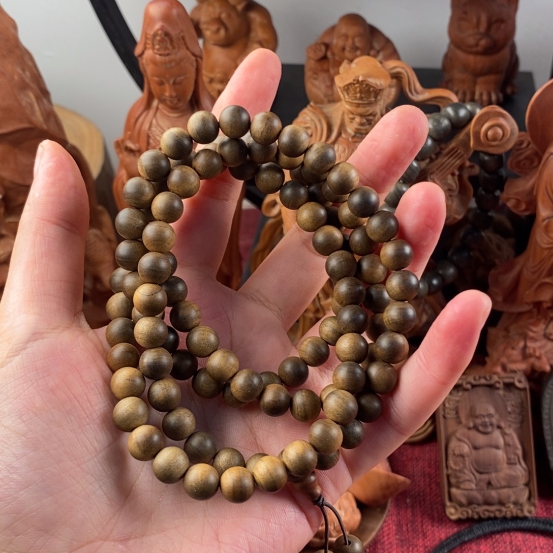 用***1手串/手链檀香木老山檀0.8黑肉奶香