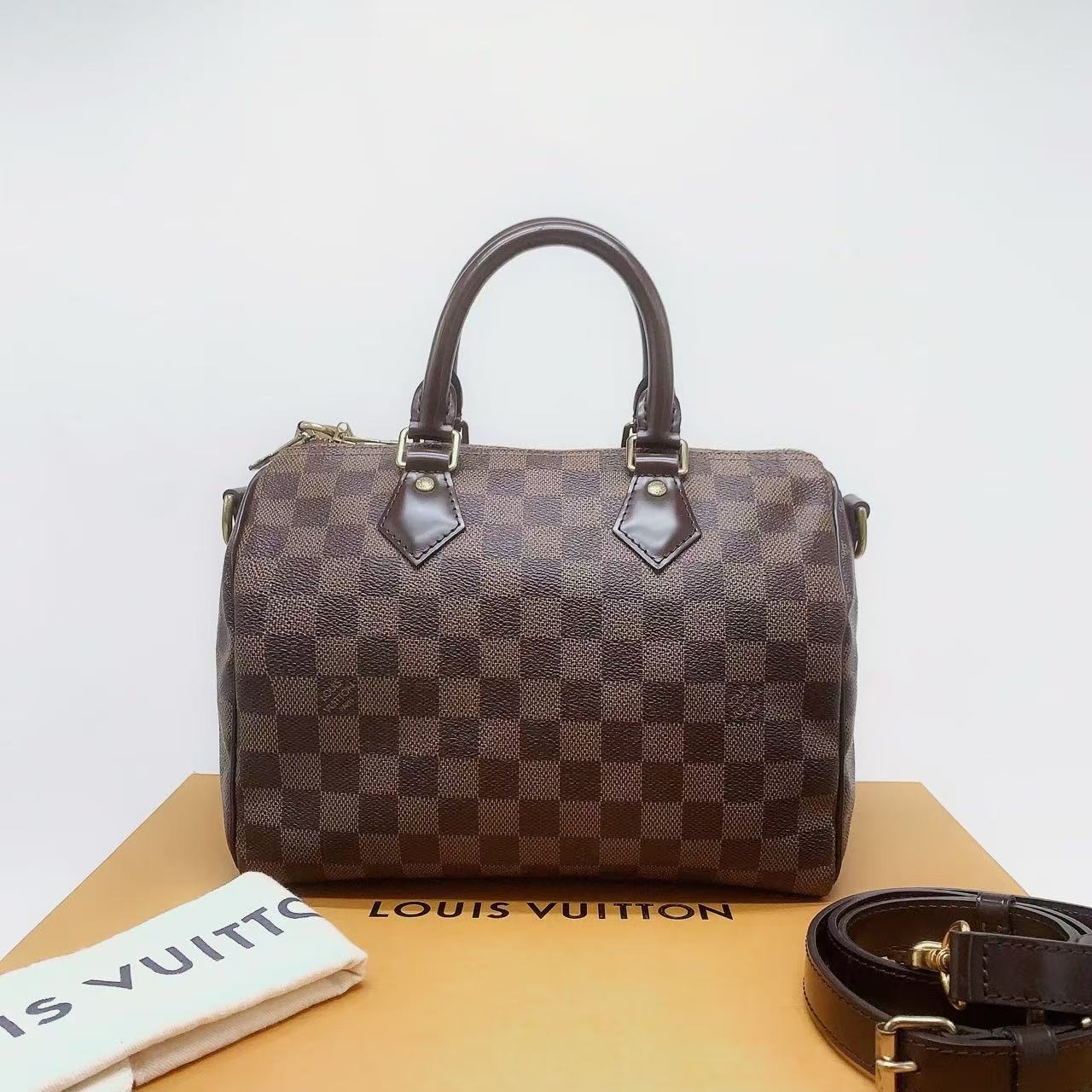 95新 LouisVuitton/路易威登 棋盘格单肩包/非真假不退补不换