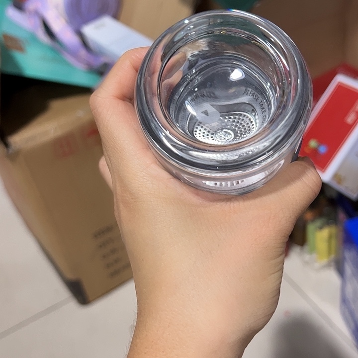 茶水分离杯父玻璃杯富玻璃杯茶水分离