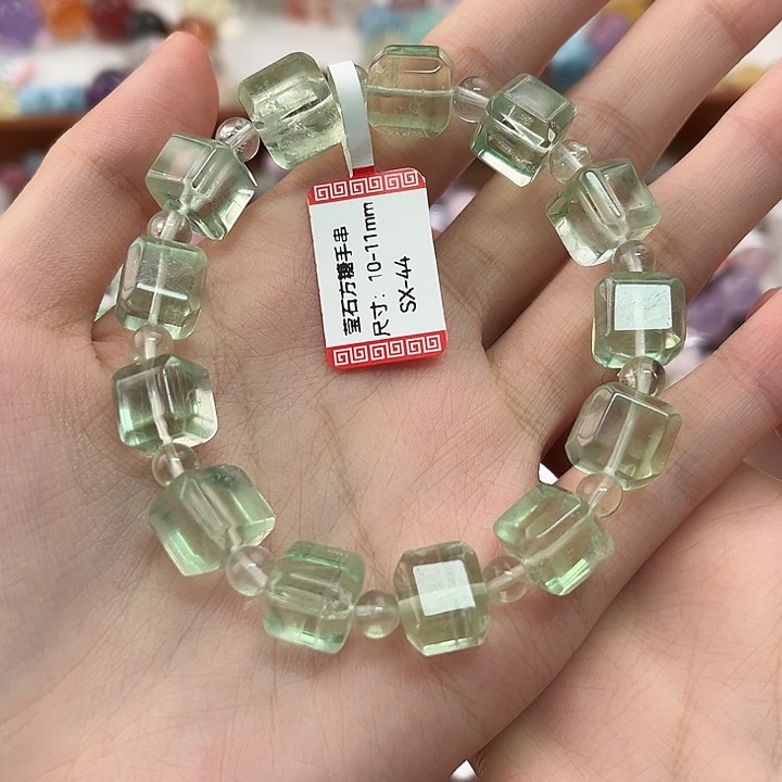 手链萤石未镶嵌方糖