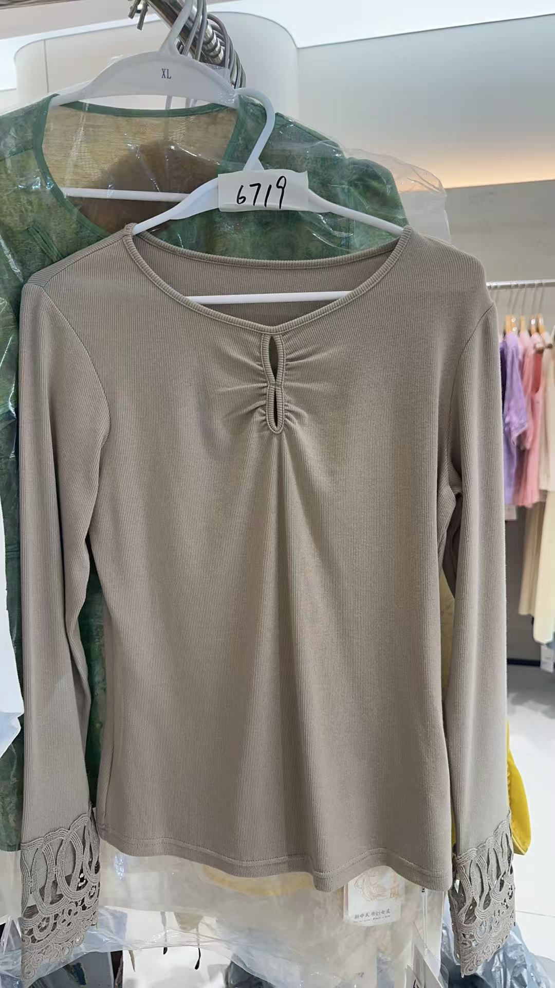 【桃子自制】6719 简约T恤针织