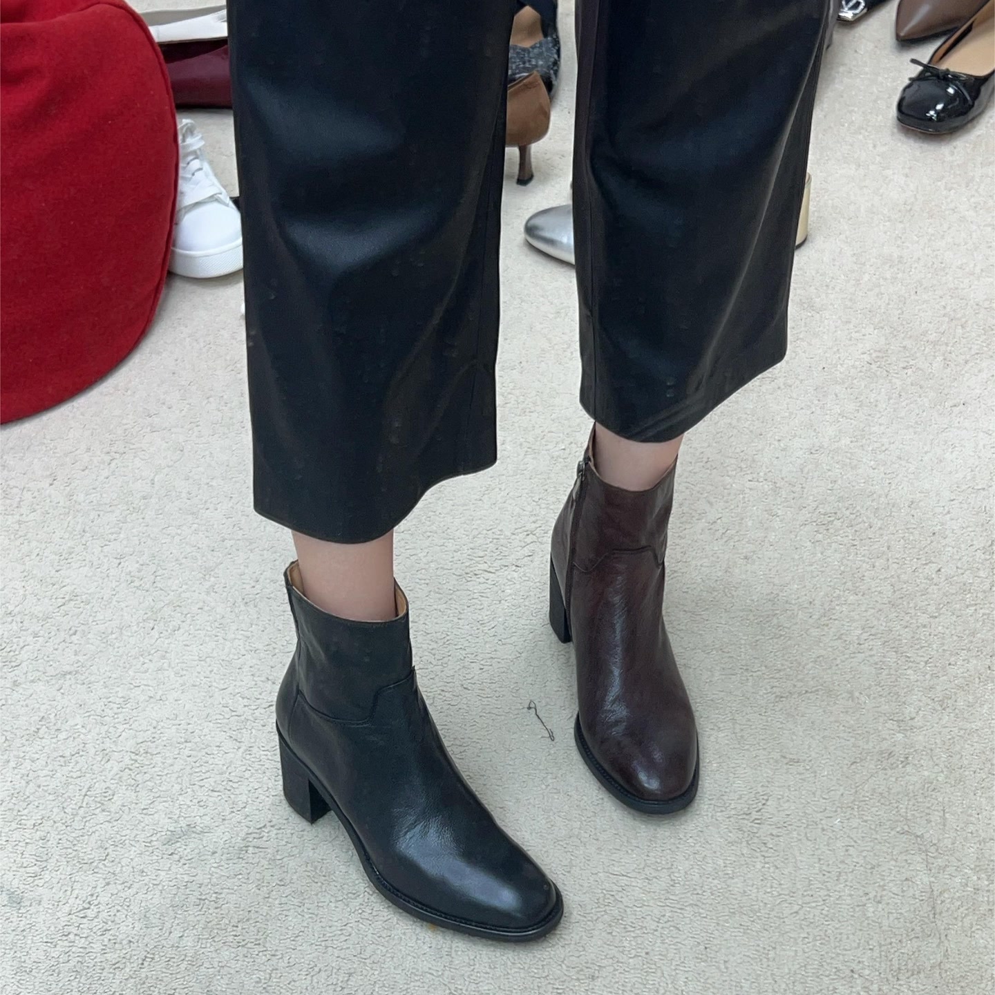  LI AJIGIRL/阿吉女·原创设计复古牛皮高级感瘦瘦靴#SY421-1