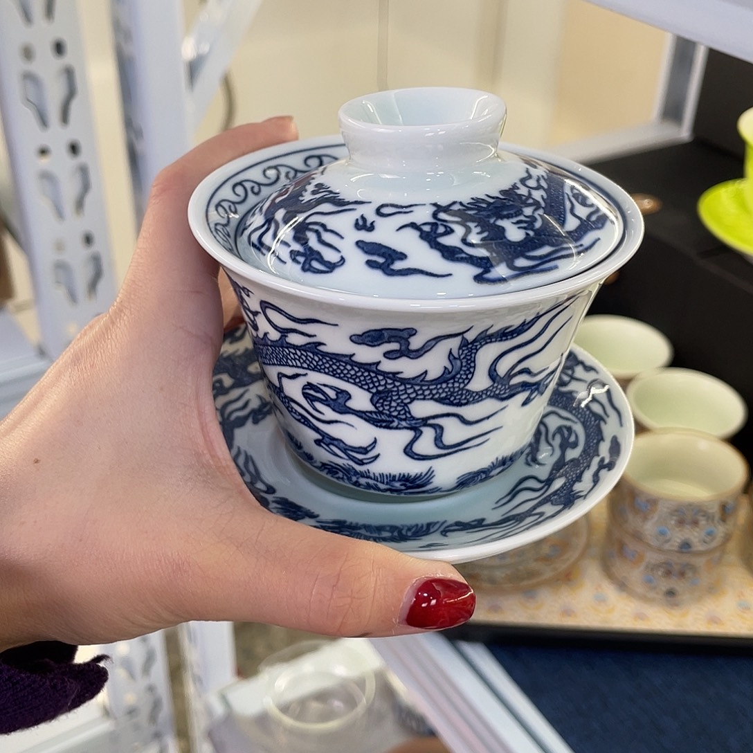 陶景德陶瓷盖碗茶具