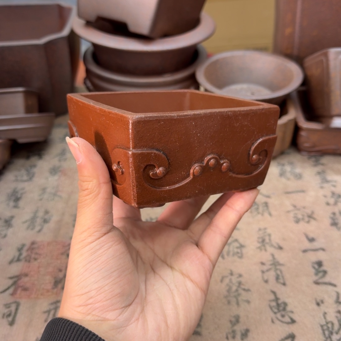 紫砂花盆105号宜兴紫砂正品10x4.8