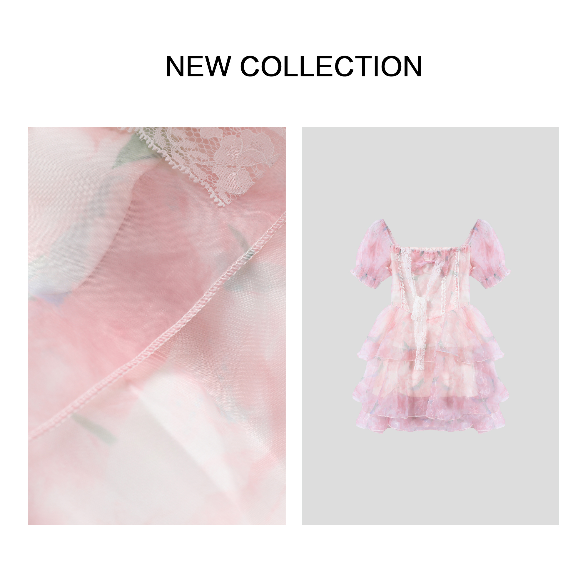 【龙哥专属】夏季时尚百搭泡泡袖连衣裙 L3F2532X