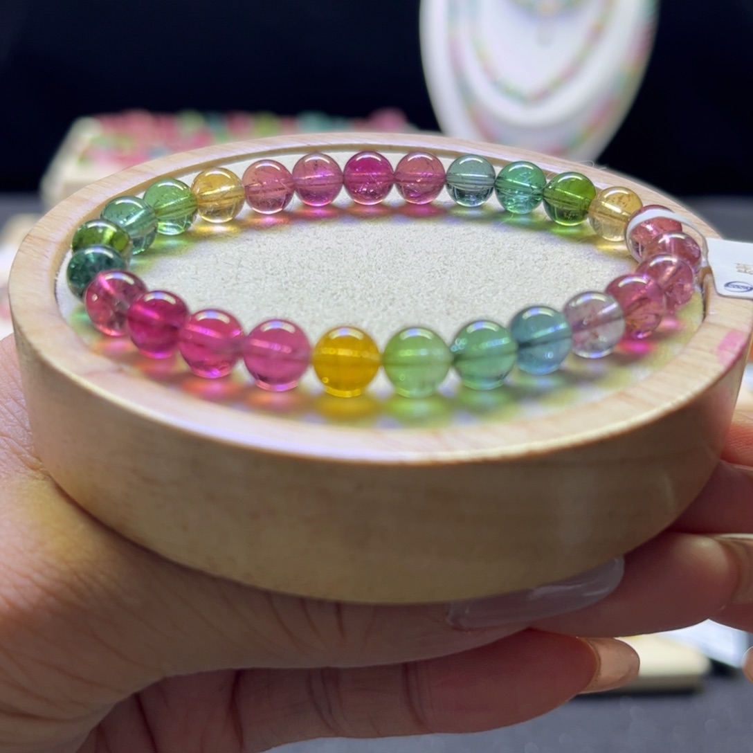 手链未镶嵌碧玺彩虹7.3mm