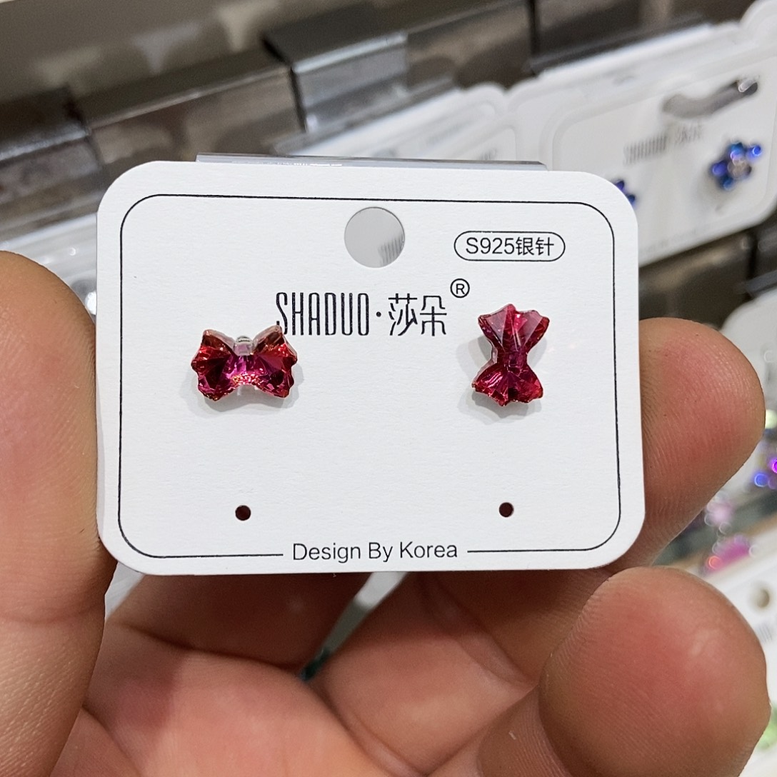 琉璃纯铜合金耳钉