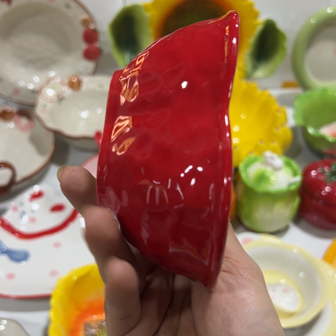 摆件陶高温陶瓷釉下彩微瑕……