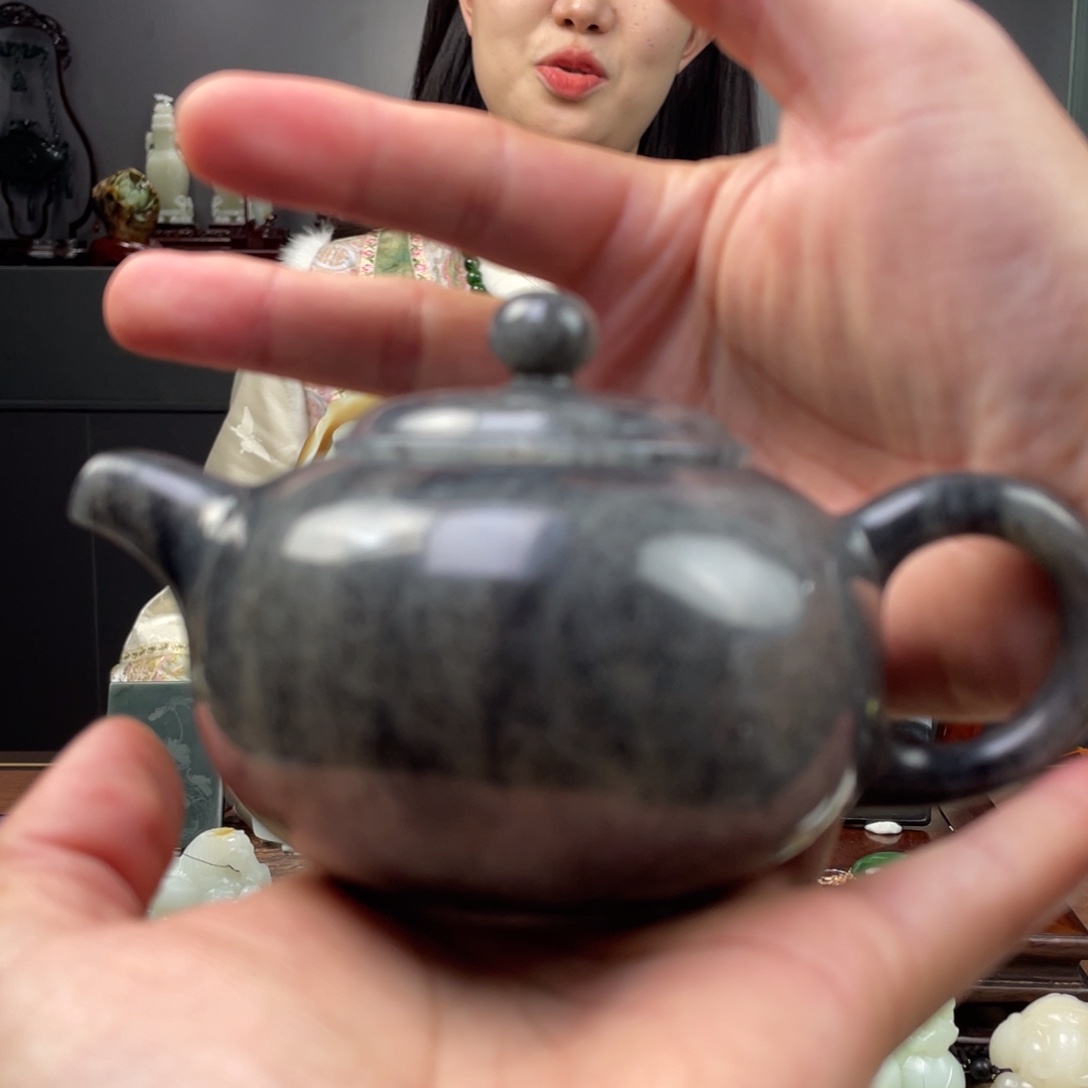 未镶嵌和田玉把件和田玉茶壶未镶嵌