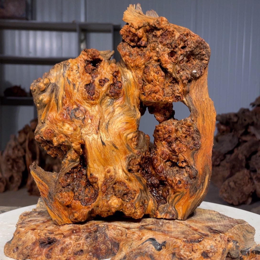 哈****木猛子琥珀木摆件3