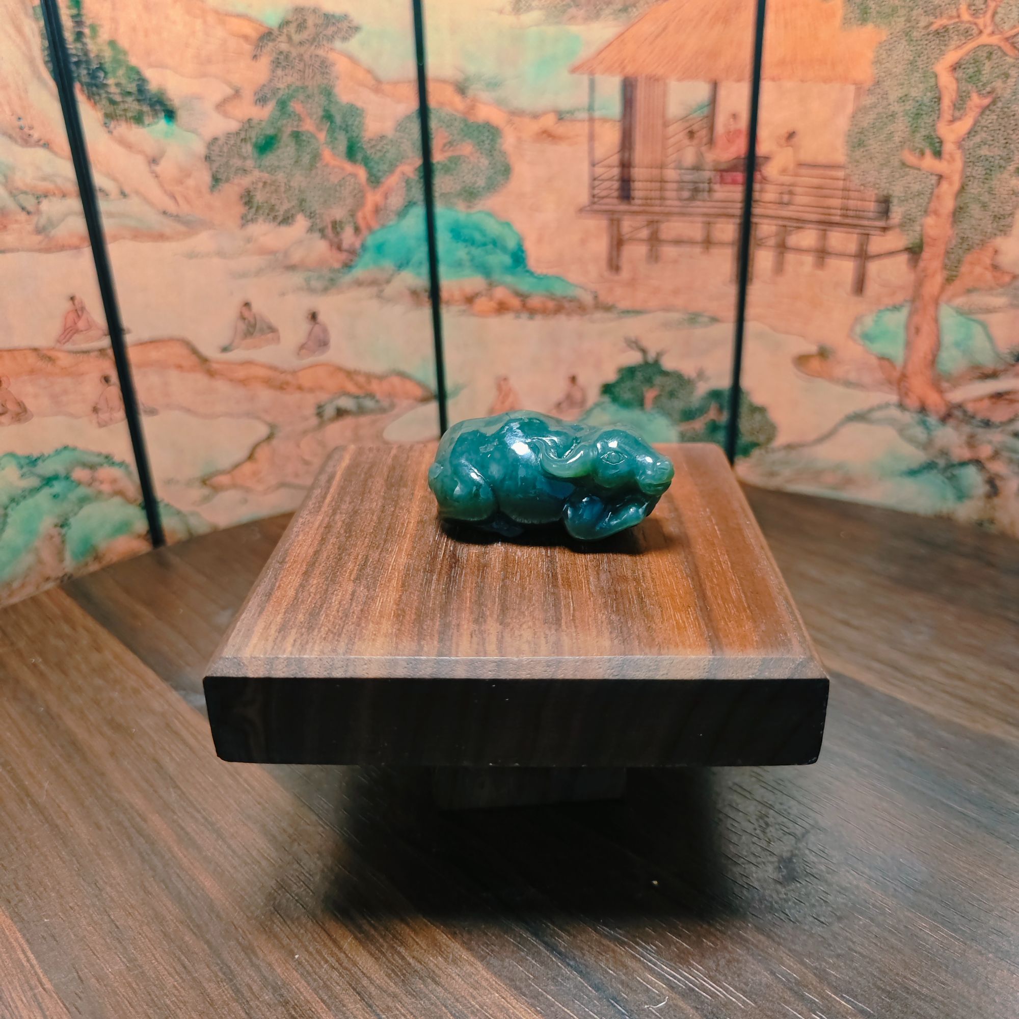 A和田玉牛气冲天吊坠0271