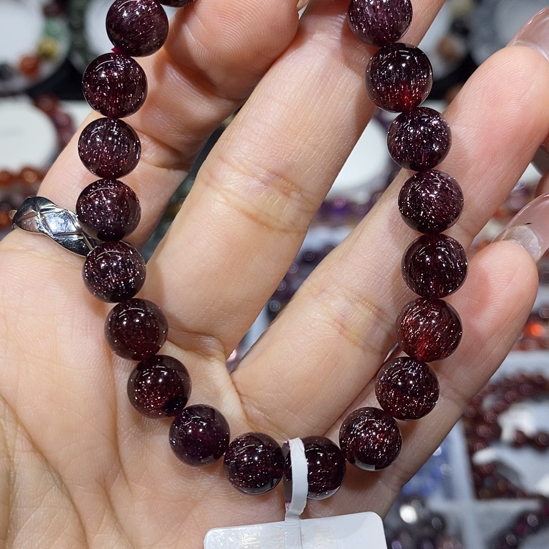 未镶嵌水晶手串金沙红8