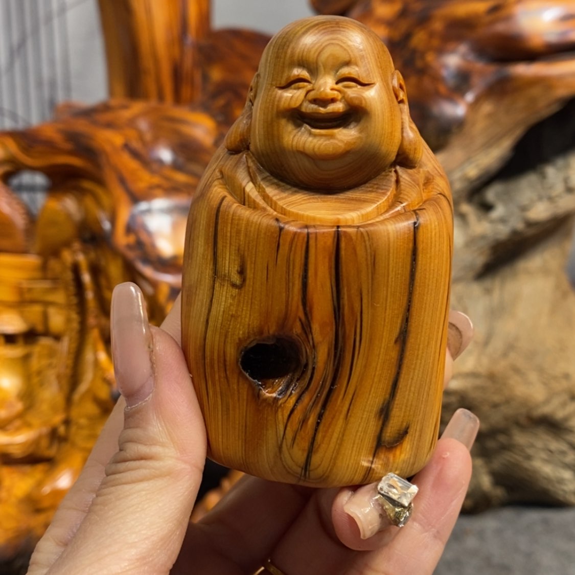 【闪购商品】柏木（崖柏）根雕木雕工艺品摆件创意，满10送1手把件