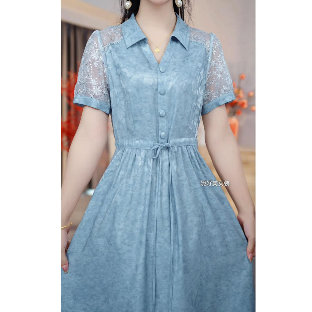 [NHM202530]夏季气质修身收腰显瘦新款2025新品连衣裙时尚减龄