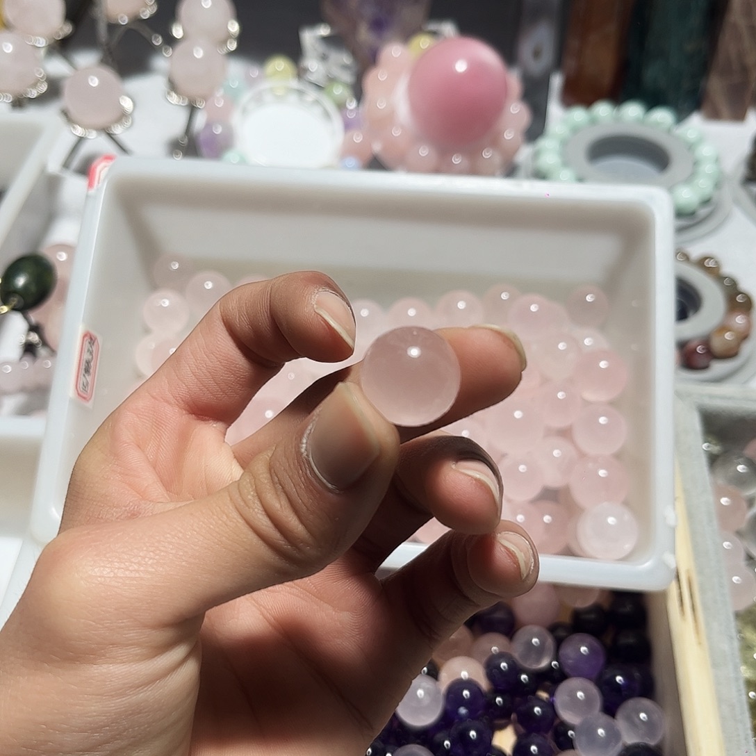 紫晶银S925镶嵌珠宝半成品莫桑比克粉水15.9咪微瑕