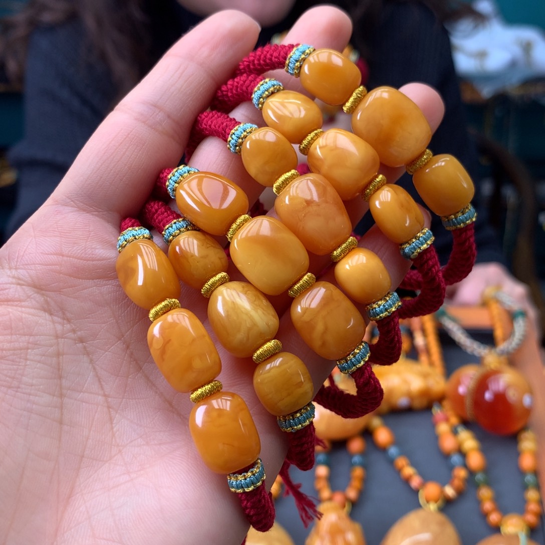 蜜蜡未镶嵌手绳多样性发一