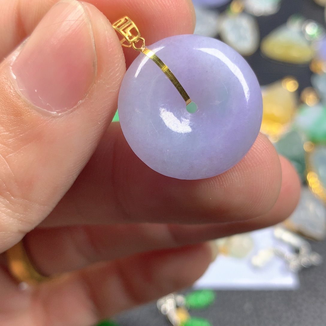 【闪购商品】翡翠颈饰18K金镶嵌翡翠