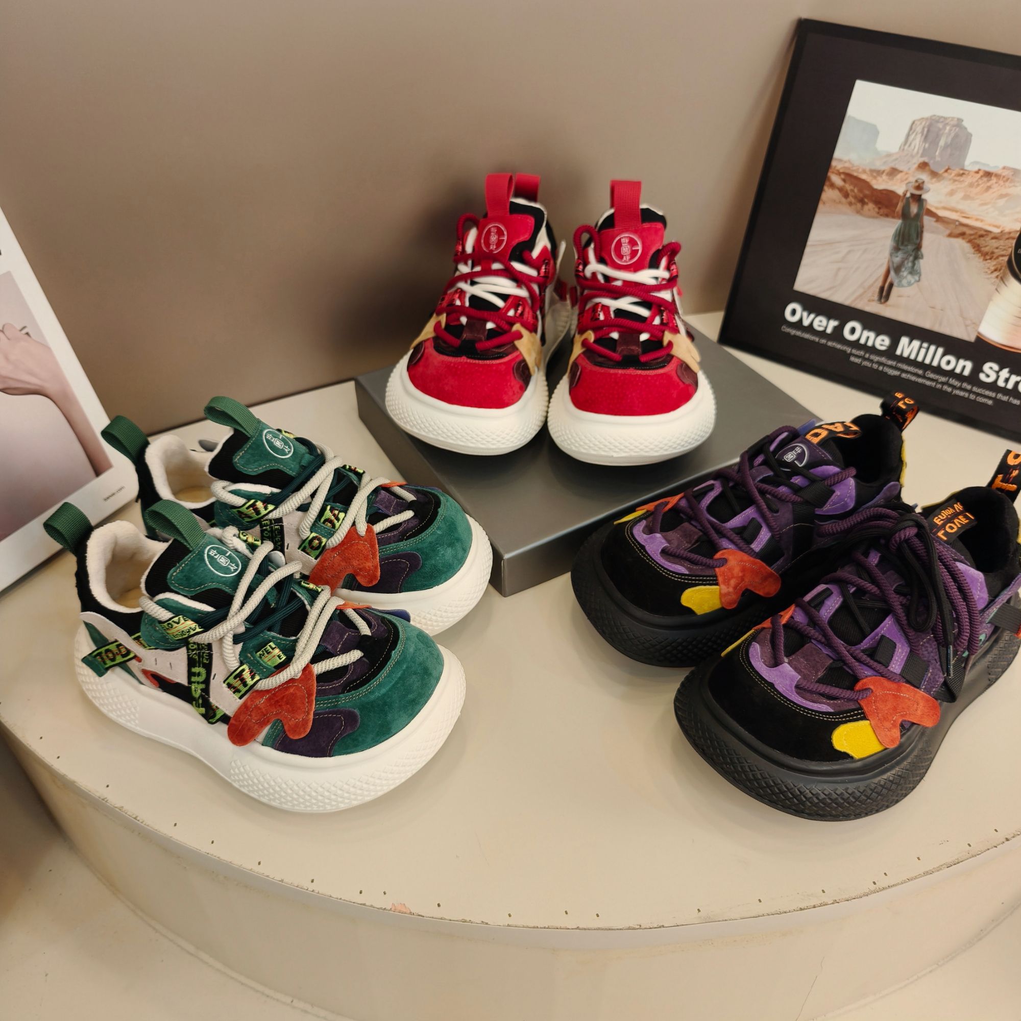 老爹鞋女鞋休闲鞋低帮韩版鞋子系带冬季复古潮流