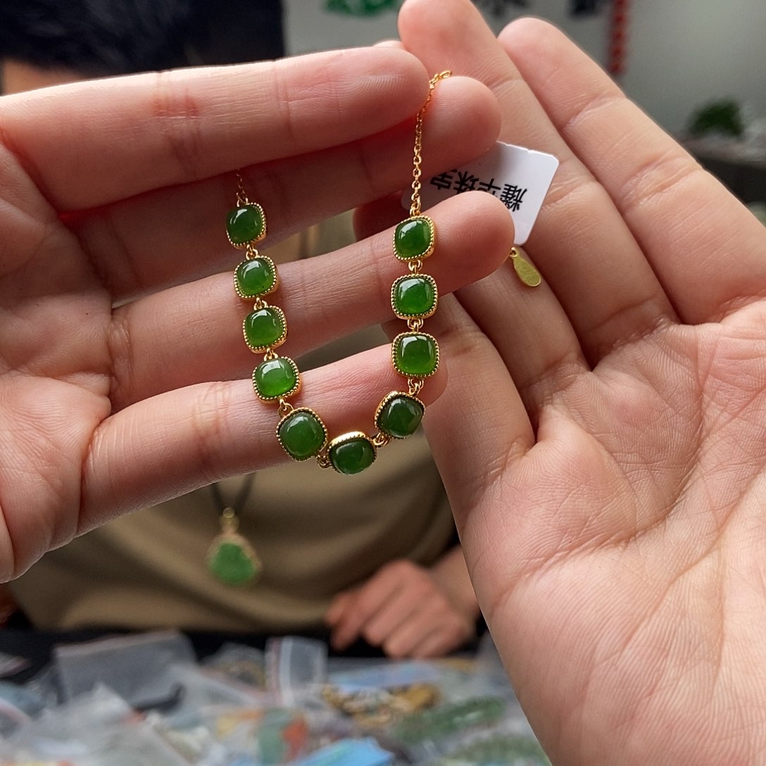 和田玉颜色多样性发拍一发一银S925镶嵌