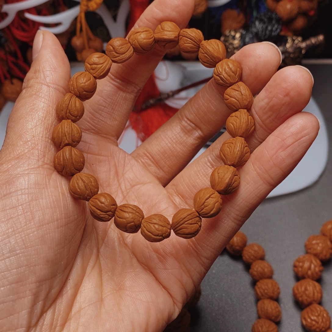 吊坠桃核桃枭手串1