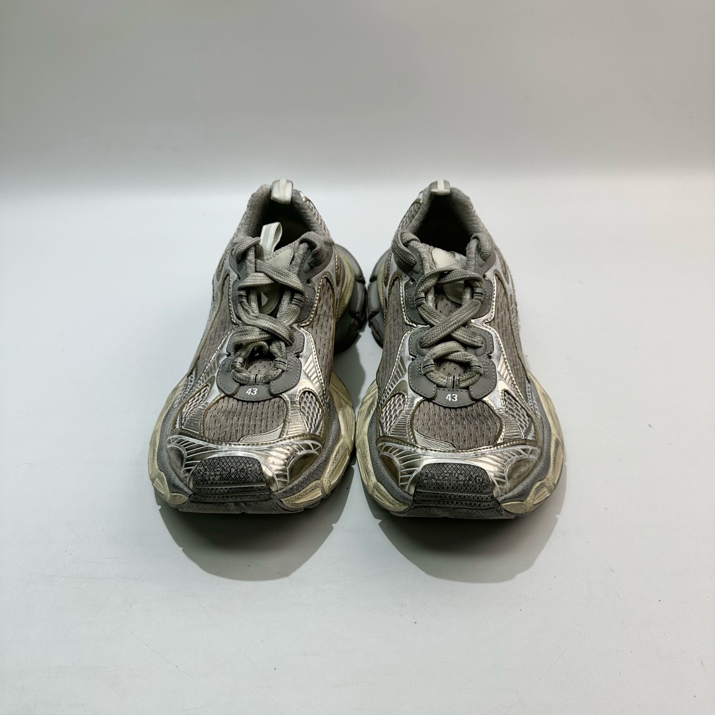 99新 Balenciaga/巴黎世家 43码 米色3XL老爹鞋 SY0904