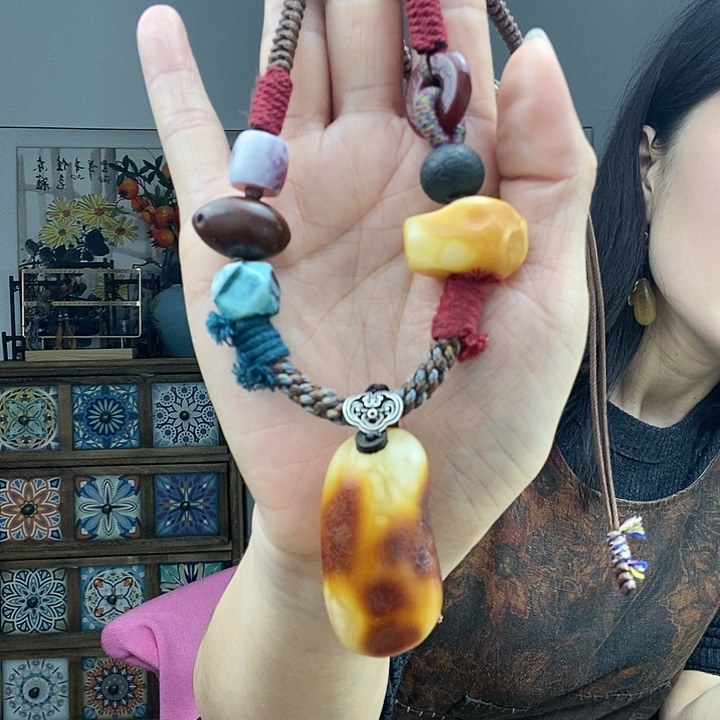 蜜蜡项链未镶嵌项链