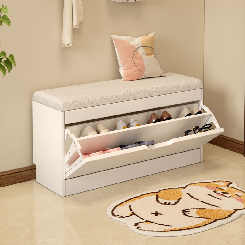 实木软包换鞋凳家用门口小型鞋柜坐凳一体入户客厅穿鞋凳简易鞋架