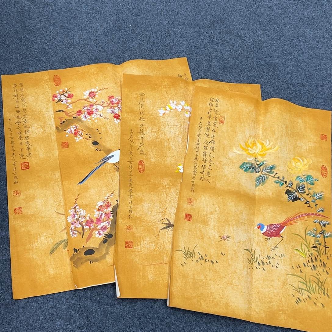 浪***花国画纯手绘作品图