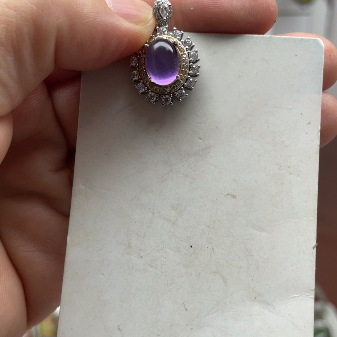 月***月蛇纹石玉未镶嵌吊坠